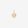 Rose Gold & Brown Diamond Dice Charm