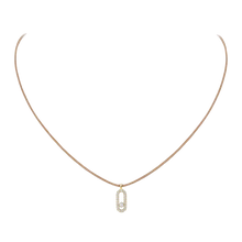  Messika CARE(S) Beige Cord Pavé Necklace Yellow Gold Diamond Necklace