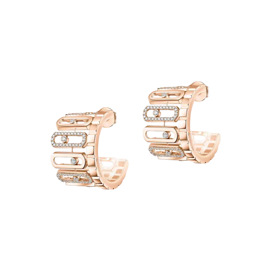 Move Iconica Boucles d'oreilles Diamant Or Rose