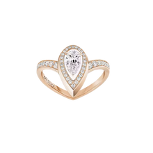  Bague Fiery 0,30ct Bague Diamant Or Rose