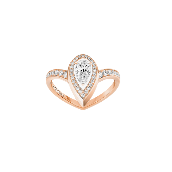 Pink Gold Diamond Ring Fiery 0.30ct