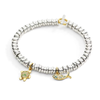 Yellow Gold Fish Charm, Topazes & Diamonds
