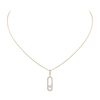 Move Uno Pavé LM Yellow Gold Diamond Necklace