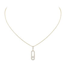  Move Uno Pavé LM Yellow Gold Diamond Necklace