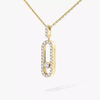Move Uno pavé pendant necklace, large model