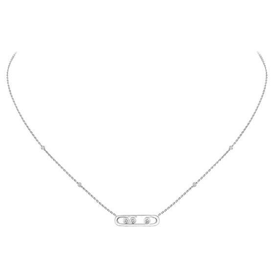 Baby Move White Gold Diamond Necklace