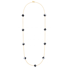  Hematite Yellow Gold Long Necklace