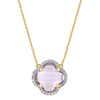 Necklace, Pink Amethyst, Diamonds, Yellow Gold