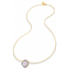 Collier, Améthyste Rose, Diamants, Or Jaune