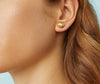 18kt Yellow gold stud earring