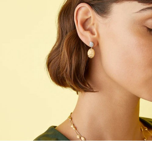 8kt yellow gold earring with diamonds Siviglia