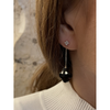 Earrings, Black Onyx, Diamonds, Yellow Gold