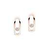 Move Uno Pink Gold Diamond Earrings