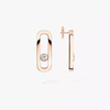 Move Uno earrings Pink Gold Diamond Earrings