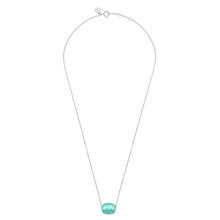 Collier Or Blanc Coussin Amazonite