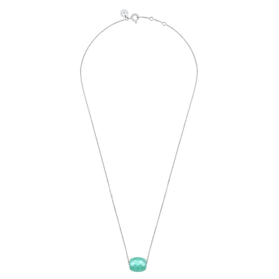 Collier, Amazonite, Or Blanc