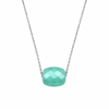 Collier, Amazonite, Or Blanc