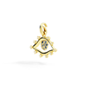 Yellow Gold Eye Charm, Sapphiers & Diamonds