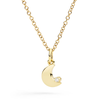 White Gold & White Diamond Moon Charm