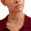 White Gold & White Diamond Moon Charm