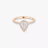 Joy pear-cut solitaire ring, medium model