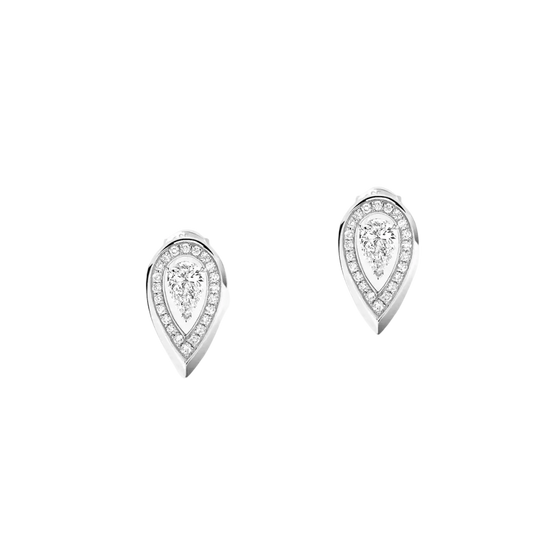 Fiery 0.10ct White Gold Diamond Earrings
