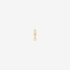 Yellow Gold Charm Holder Hoop Earring