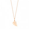 Rose gold necklace palm leaf
