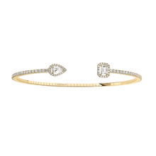  Yellow Gold Diamond Bracelet My Twin Skinny 0.15ct x2