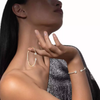 Bracelet jonc My Twin pavé, petit modèle Bracelet diamant My Twin Skinny Toi & Moi 0,15ct en or jaune 18 carats