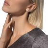 Joy brilliant-cut earrings, small model White gold diamond earrings Joy