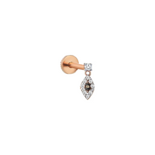  Piercing pour femme en or rose et diamants blancs motif oeil. Piercing 10th Eye Kismet by Milka N0PR01410428Y08.001