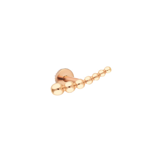 Piercing pour homme et femme en or rose motif boules. Piercing Beads Kismet by Milka N0PR01410439Y08.007
