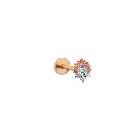 Piercing pour femme en or rose et diamants. Piercing Innerland Kismet by Milka N0PR01410402Y08.005