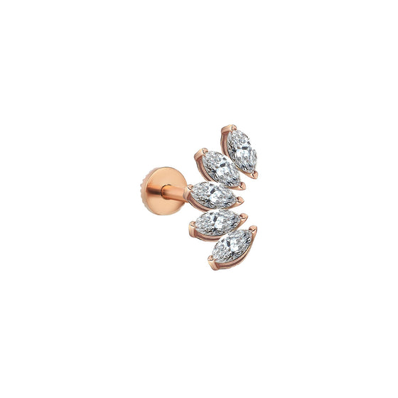 Piercing pour femme en or rose et diamants. Piercing Lumière Kismet by Milka N0PR01410389Y08.003