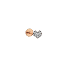  Piercing pour femme en or rose et diamants en forme de coeur. Piercing Milka's Party Kismet by Milka N0PR01410127Y08.002