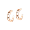 Move Hoop Pink Gold Diamond Earrings