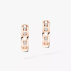 Move Hoop Pink Gold Diamond Earrings