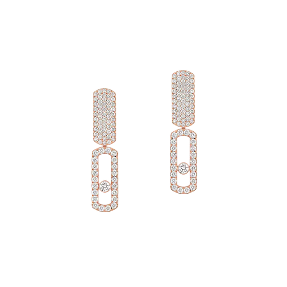 Imperial Move LM Pink Gold Diamond Earrings
