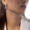 Imperial Move half pavé earrings, medium model
