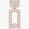 Imperial Move half pavé earrings, medium model