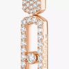 Imperial Move half pavé earrings, medium model