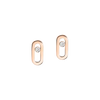 Gold Move Uno Stud Earrings Pink Gold Diamond Earrings