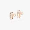 Move Uno stud earrings Pink Gold Diamond Earrings