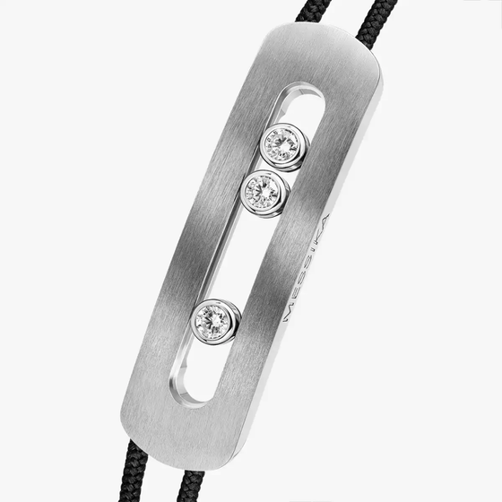 Move Titanium Natural XL Cord Natural Titanium Diamond Bracelet