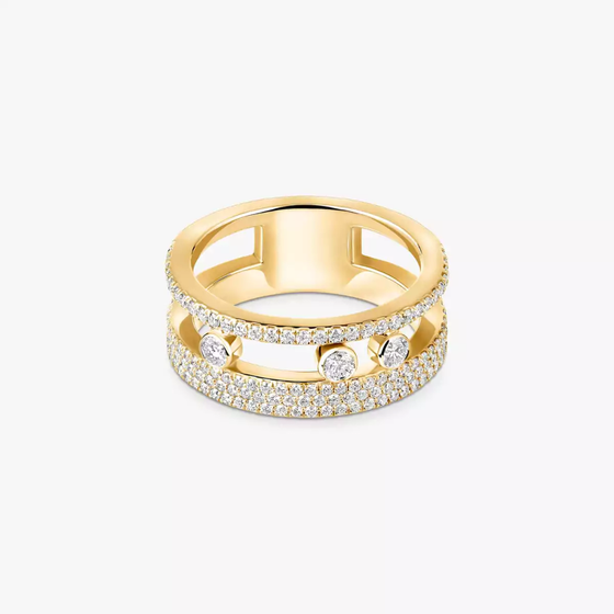 Move Romane Pavé Yellow Gold Diamond Ring