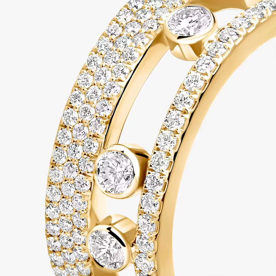 Move Romane Pavé Yellow Gold Diamond Ring