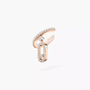 Move Uno Single Clip Pavé Drop Pendant Pink Gold Diamond Earrings