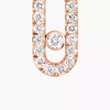 Move Uno pavé ear cuff with drop motif Move Uno single diamond clip earring in pink gold.