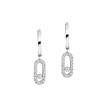  Move Uno Hoop Earrings White Gold Diamond Earrings